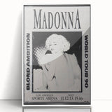 Madonna Blond Ambition 1990 Tour Poster - Retro Pop Wall Art