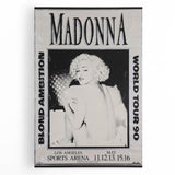 Madonna Blond Ambition 1990 Tour Poster - Retro Pop Wall Art
