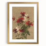 Balm and Spiraea Realism Art Print - Detailed Floral Canvas Decor