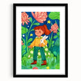 Adventure Girl & Bunny Girls Room Wall Art – Kids Room Art Print