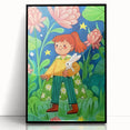 Adventure Girl & Bunny Girls Room Wall Art – Kids Room Art Print