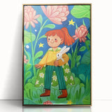 Adventure Girl & Bunny Girls Room Wall Art – Kids Room Art Print