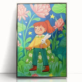 Adventure Girl & Bunny Girls Room Wall Art – Kids Room Art Print