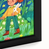 Adventure Girl & Bunny Girls Room Wall Art – Kids Room Art Print