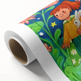 Adventure Girl & Bunny Girls Room Wall Art – Kids Room Art Print