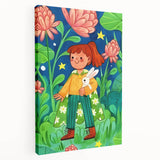 Adventure Girl & Bunny Girls Room Wall Art – Kids Room Art Print