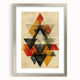Geometric Dining Room Wall Art - Modern Abstract Canvas Print