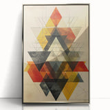 Geometric Dining Room Wall Art - Modern Abstract Canvas Print