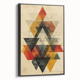 Geometric Dining Room Wall Art - Modern Abstract Canvas Print