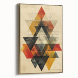 Geometric Dining Room Wall Art - Modern Abstract Canvas Print