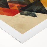 Geometric Dining Room Wall Art - Modern Abstract Canvas Print