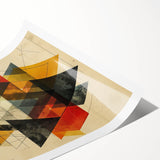 Geometric Dining Room Wall Art - Modern Abstract Canvas Print