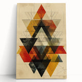 Geometric Dining Room Wall Art - Modern Abstract Canvas Print