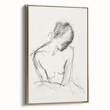 Abstract figurative framed canvas artwork showcasing a gold side view, featuring bold colors and dynamic shapes, perfect for modern home decor.