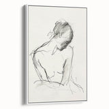 Abstract figurative framed canvas artwork showcasing bold colors and unique shapes, set against a white background, perfect for modern home decor.