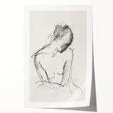 Abstract figurative art print showcasing vibrant colors and dynamic shapes, rolled and ready for display, highlighting modern artistic expression and creativity.