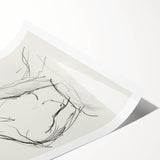 Abstract figurative rolled canvas print showcasing vibrant colors and dynamic shapes, elegantly designed to enhance modern home decor, packaged securely in a protective tube.