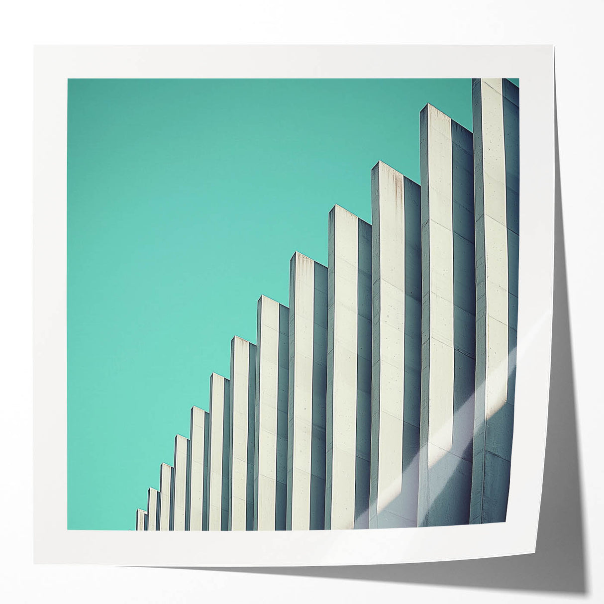 Abstract landscape artwork printed on glossy photo paper, showcasing vibrant colors and intricate details, ideal for modern home decor and interior design inspiration.