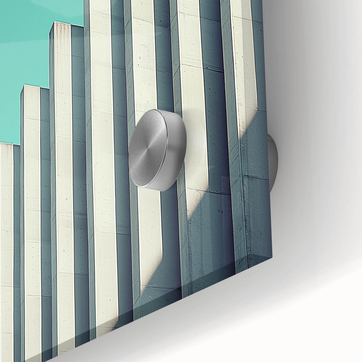 Abstract landscape design showcasing vibrant blue and green acrylic swirls on glass, highlighting unique textures and reflections, perfect for modern decor.
