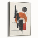 Framed abstract minimalist wall art featuring soft silver tones, displayed from a side view to highlight its sleek design and elegant finish, perfect for modern decor.