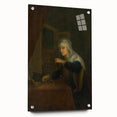 Baroque Woman with Scales: Classic Art Print with Subtle Elegance