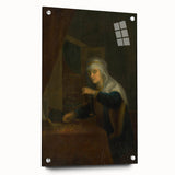 Baroque Woman with Scales: Classic Art Print with Subtle Elegance