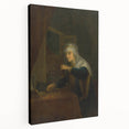 Baroque Woman with Scales: Classic Art Print with Subtle Elegance