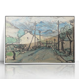 Expressionist Art - Sad Man in the Village by Arnold Peter Weisz-Kubínčan