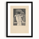 Minimalist Pointillist Wall Art - Woman by the Window by Mikuláš Galanda