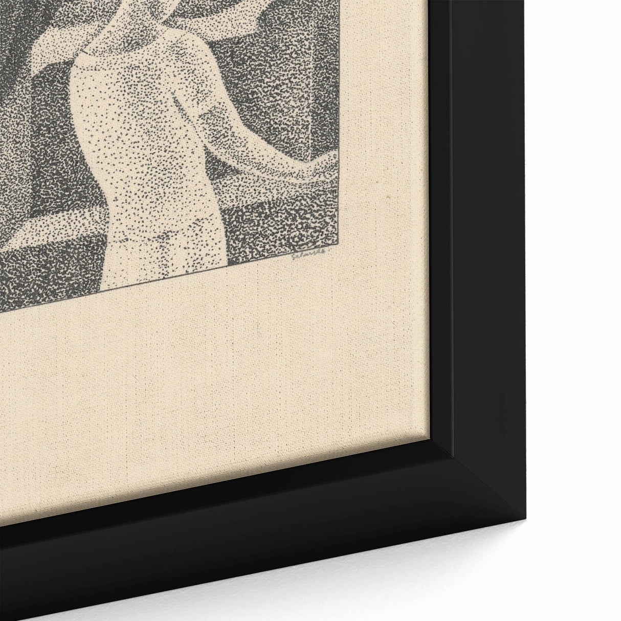 Minimalist Pointillist Wall Art - Woman by the Window by Mikuláš Galanda