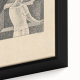 Minimalist Pointillist Wall Art - Woman by the Window by Mikuláš Galanda