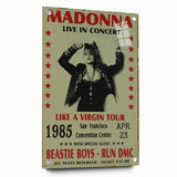 Madonna 1985 Like a Virgin Tour Poster - Retro Pop Wall Art
