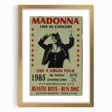 Madonna 1985 Like a Virgin Tour Poster - Retro Pop Wall Art