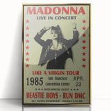 Madonna 1985 Like a Virgin Tour Poster - Retro Pop Wall Art