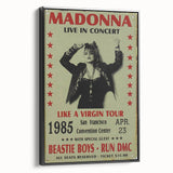 Madonna 1985 Like a Virgin Tour Poster - Retro Pop Wall Art