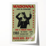 Madonna 1985 Like a Virgin Tour Poster - Retro Pop Wall Art