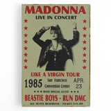 Madonna 1985 Like a Virgin Tour Poster - Retro Pop Wall Art