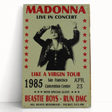 Madonna 1985 Like a Virgin Tour Poster - Retro Pop Wall Art