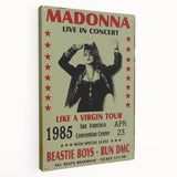 Madonna 1985 Like a Virgin Tour Poster - Retro Pop Wall Art