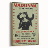 Madonna 1985 Like a Virgin Tour Poster - Retro Pop Wall Art