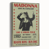 Madonna 1985 Like a Virgin Tour Poster - Retro Pop Wall Art