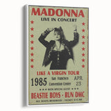 Madonna 1985 Like a Virgin Tour Poster - Retro Pop Wall Art