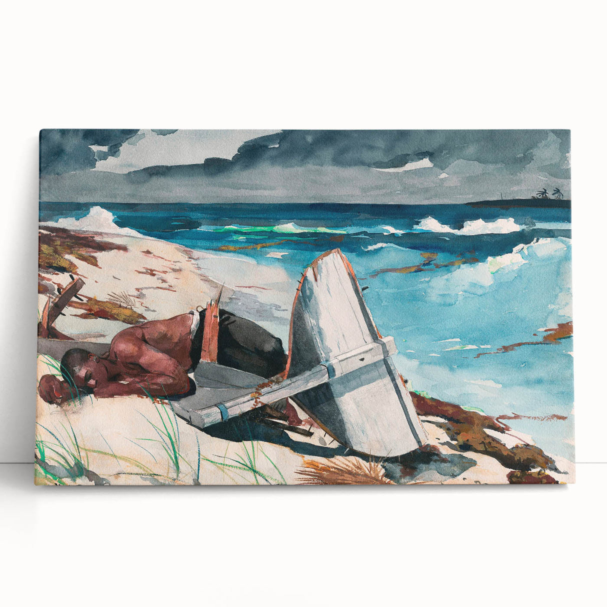 After the Hurricane, Bahamas Realism Art Print - Dramatic Seascape Canvas