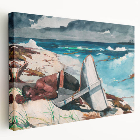 After the Hurricane, Bahamas Realism Art Print - Dramatic Seascape Canvas