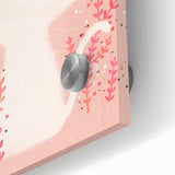 White Cat & Dragonfly Girls Room Wall Art – Kids Room Art Print