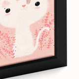 White Cat & Dragonfly Girls Room Wall Art – Kids Room Art Print