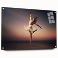 Sunset Leap – Emotive Dance Wall Art with Light and Freedom