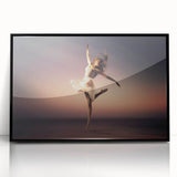 Sunset Leap – Emotive Dance Wall Art with Light and Freedom