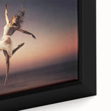 Sunset Leap – Emotive Dance Wall Art with Light and Freedom