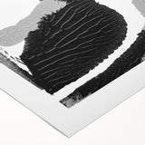 Textured Black and Gray Abstract Bedroom Wall Art – Canvas & Framed